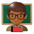 👨🏾‍🏫 Emoji Lehrer: mitteldunkle Hautfarbe Samsung Experience 9.0.