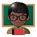 👨🏿‍🏫 Emoji Lehrer: dunkle Hautfarbe Samsung Experience 9.0.