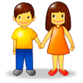 👫 Emoji Mann und Frau halten Hände Samsung Experience 9.0.