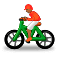 🚴🏾‍♂️ Emoji Hombre En Bicicleta: Tono De Piel Oscuro Medio en Samsung Experience 9.0.