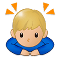 🙇🏼‍♂️ Emoji Hombre Haciendo Una Reverencia: Tono De Piel Claro Medio en Samsung Experience 9.0.