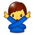 Emoji 🙅‍♂️ Uomo Con Gesto Di Rifiuto su Samsung Experience 9.0.