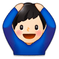 Emoji 🙆🏻‍♂️ Uomo Con Gesto OK: Carnagione Chiara su Samsung Experience 9.0.
