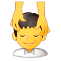 💆‍♂️ Emoji Mann, der eine Kopfmassage bekommt Samsung Experience 9.0.