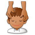 💆🏽‍♂️ Emoji Homem Recebendo Massagem Facial: Pele Morena na Samsung Experience 9.0.