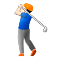 🏌🏻‍♂️ Emoji Hombre Jugando Al Golf: Tono De Piel Claro en Samsung Experience 9.0.