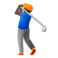 🏌🏿‍♂️ Emoji Golfer: dunkle Hautfarbe Samsung Experience 9.0.