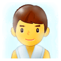 Emoji 🧖‍♂️ Uomo In Sauna su Samsung Experience 9.0.