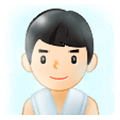 🧖🏻‍♂️ Emoji Hombre En Una Sauna: Tono De Piel Claro en Samsung Experience 9.0.