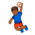 🤾🏾‍♂️ Emoji Jogador De Handebol: Pele Morena Escura na Samsung Experience 9.0.