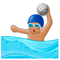 🤽🏽‍♂️ Emoji Hombre Jugando Al Waterpolo: Tono De Piel Medio en Samsung Experience 9.0.