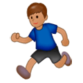 🏃🏽‍♂️ Emoji Hombre Corriendo: Tono De Piel Medio en Samsung Experience 9.0.