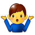 Emoji 🤷‍♂️ Uomo Che Scrolla Le Spalle su Samsung Experience 9.0.