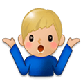 Emoji 🤷🏼‍♂️ Uomo Che Scrolla Le Spalle: Carnagione Abbastanza Chiara su Samsung Experience 9.0.