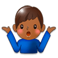 🤷🏾‍♂️ Emoji Homem Dando De Ombros: Pele Morena Escura na Samsung Experience 9.0.