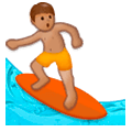 🏄🏽‍♂️ Emoji Surfer: mittlere Hautfarbe Samsung Experience 9.0.