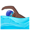 🏊🏿‍♂️ Emoji Hombre Nadando: Tono De Piel Oscuro en Samsung Experience 9.0.