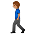 Emoji 🚶🏽‍♂️ Uomo Che Cammina: Carnagione Olivastra su Samsung Experience 9.0.