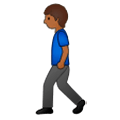 🚶🏾‍♂️ Emoji Hombre Caminando: Tono De Piel Oscuro Medio en Samsung Experience 9.0.