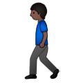 🚶🏿‍♂️ Emoji Hombre Caminando: Tono De Piel Oscuro en Samsung Experience 9.0.