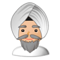 👳🏼‍♂️ Emoji Mann mit Turban: mittelhelle Hautfarbe Samsung Experience 9.0.