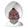 👳🏿‍♂️ Emoji Hombre Con Turbante: Tono De Piel Oscuro en Samsung Experience 9.0.