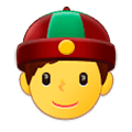 Emoji 👲 Uomo Con Zucchetto Cinese su Samsung Experience 9.0.