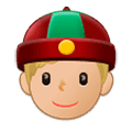 👲🏼 Emoji Hombre Con Gorro Chino: Tono De Piel Claro Medio en Samsung Experience 9.0.