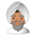 👳🏽 Emoji Person mit Turban: mittlere Hautfarbe Samsung Experience 9.0.