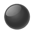 Émoji ⚫ Disque Noir sur Samsung Experience 9.0.