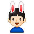 👯🏻‍♂️ Emoji Männer mit Hasenohren, helle Hautfarbe Samsung Experience 9.0.