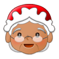 Émoji 🤶🏽 Mère Noël : Peau Légèrement Mate sur Samsung Experience 9.0.