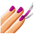 💅🏼 Emoji Pintarse Las Uñas: Tono De Piel Claro Medio en Samsung Experience 9.0.