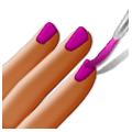 💅🏾 Emoji Pintarse Las Uñas: Tono De Piel Oscuro Medio en Samsung Experience 9.0.
