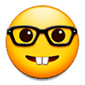 Emoji 🤓 Faccina Nerd su Samsung Experience 9.0.