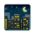 Emoji 🌃 Notte Stellata su Samsung Experience 9.0.