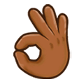 👌🏾 Emoji OK-Zeichen: mitteldunkle Hautfarbe Samsung Experience 9.0.