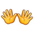 Émoji 👐 Mains Ouvertes sur Samsung Experience 9.0.