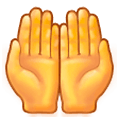 Emoji 🤲 Mani Unite In Alto su Samsung Experience 9.0.