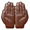 Emoji 🤲🏿 Mani Unite In Alto: Carnagione Scura su Samsung Experience 9.0.