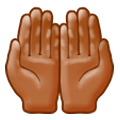 🤲🏾 Emoji Handflächen nach oben: mitteldunkle Hautfarbe Samsung Experience 9.0.