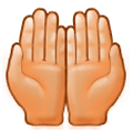 🤲🏼 Emoji Handflächen nach oben: mittelhelle Hautfarbe Samsung Experience 9.0.