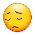 😔 Emoji Cara Desanimada en Samsung Experience 9.0.