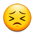 Emoji 😣 Faccina Perseverante su Samsung Experience 9.0.