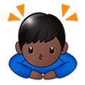 🙇🏿 Emoji sich verbeugende Person: dunkle Hautfarbe Samsung Experience 9.0.