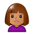 Emoji 🙍🏽 Persona Corrucciata: Carnagione Olivastra su Samsung Experience 9.0.