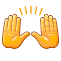 Émoji 🙌 Mains Levées sur Samsung Experience 9.0.