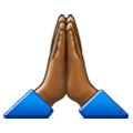 🙏🏾 Emoji Manos En Oración: Tono De Piel Oscuro Medio en Samsung Experience 9.0.