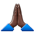 🙏🏿 Emoji Manos En Oración: Tono De Piel Oscuro en Samsung Experience 9.0.