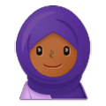 🧕🏾 Emoji Mujer Con Hiyab: Tono De Piel Oscuro Medio en Samsung Experience 9.0.